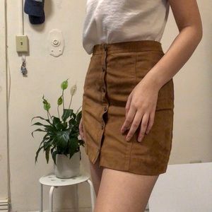 Suede skirt